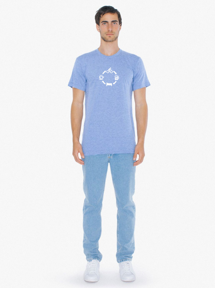 Mens T-shirt Flower of Life- Blue – Dreamtime Clothing